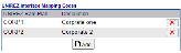 UNIREZ Interface Mapping Codes section example with entries added